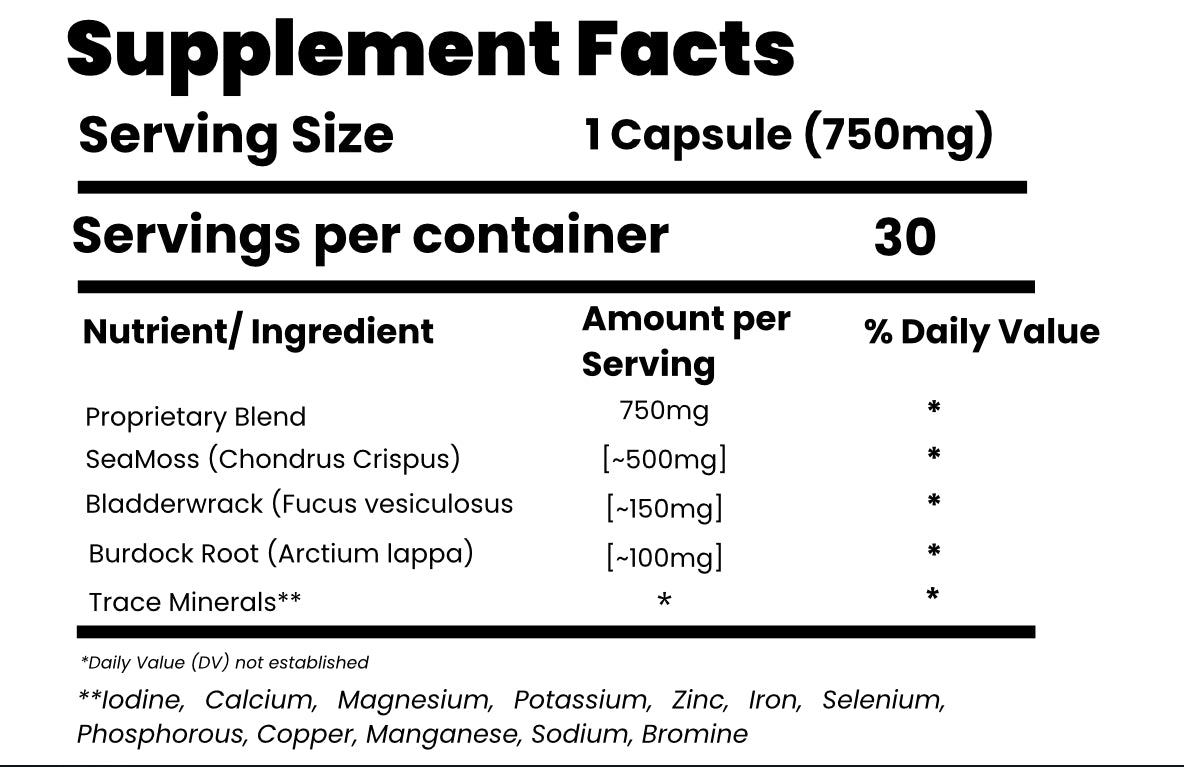 3 in 1 Sea Moss Capsules